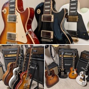 the Gibson guitars